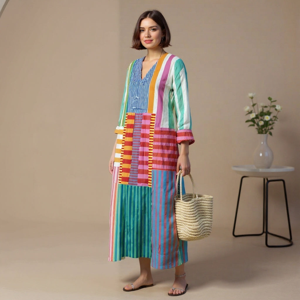 Ameline | Elegant colourful dress