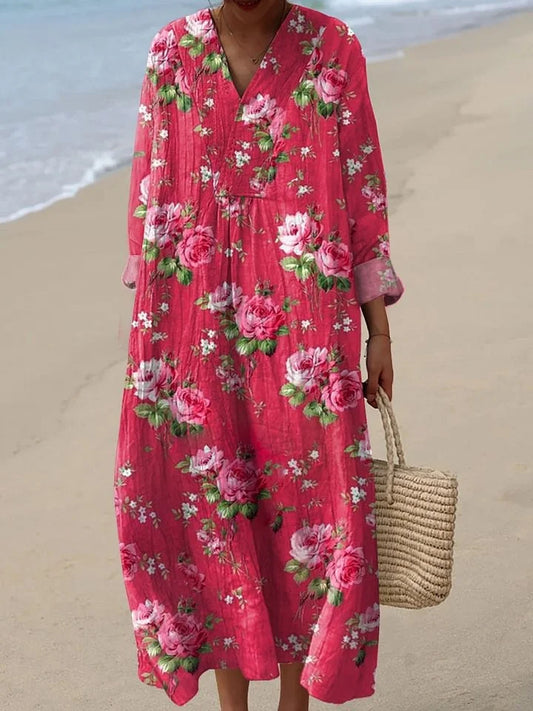 Delilah - Women's Flowy Floral Dress in Lightweight Fabric