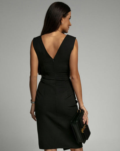 Iyanna V-Neck Dress with Slit