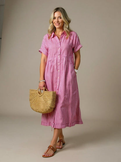 CASSIE | Fashionable Striped Dress