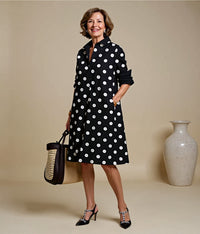 Black with white dots