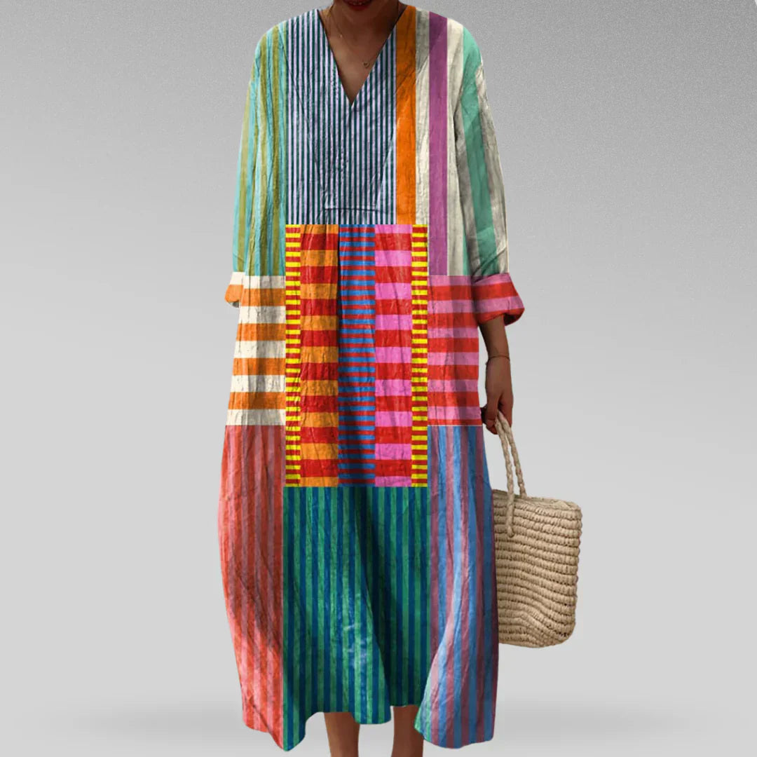 Ameline | Elegant colourful dress