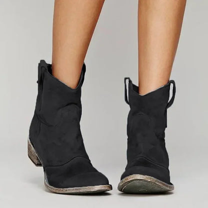 Zinny | Vintage-Inspired Western Ankle Boots