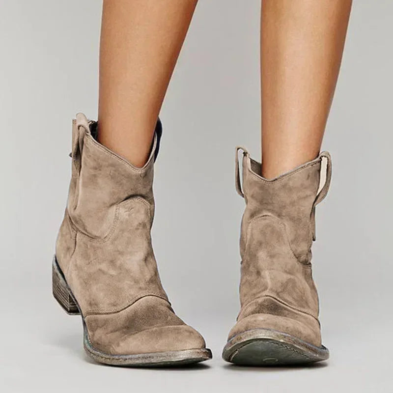 Zinny | Vintage-Inspired Western Ankle Boots