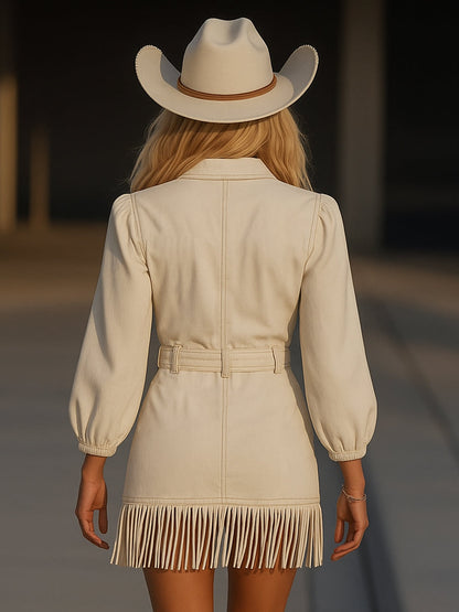 Mireya | Denim Tassel Dress for Casual Wear