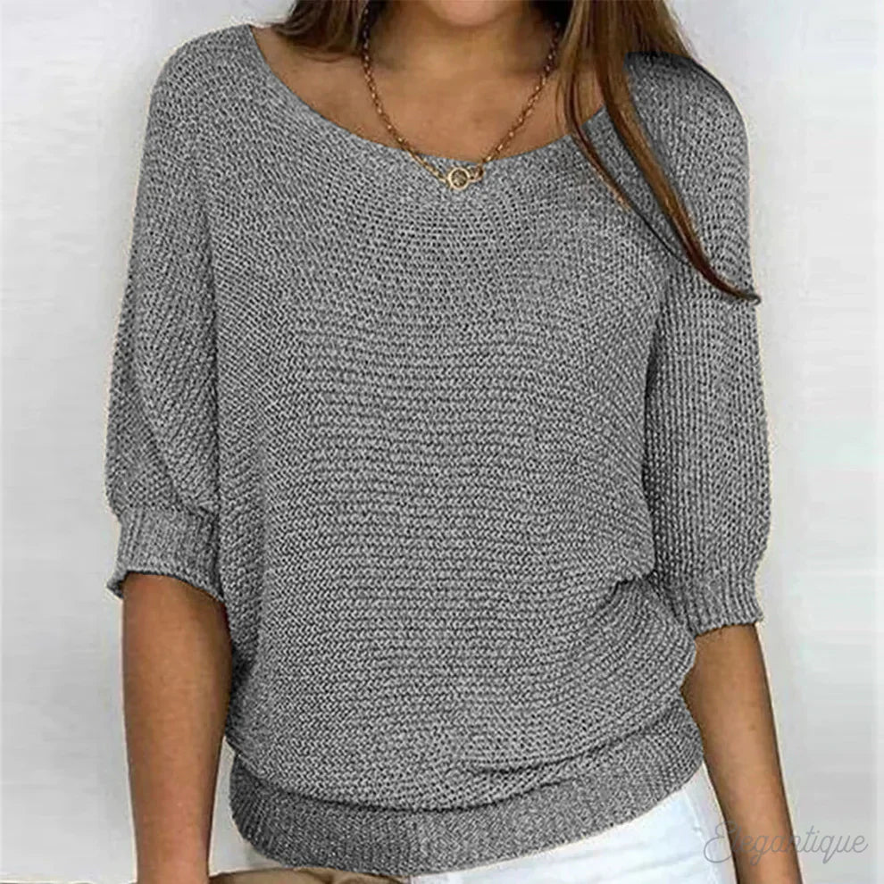 Rasia™ Stylish Cross Knit Pullover