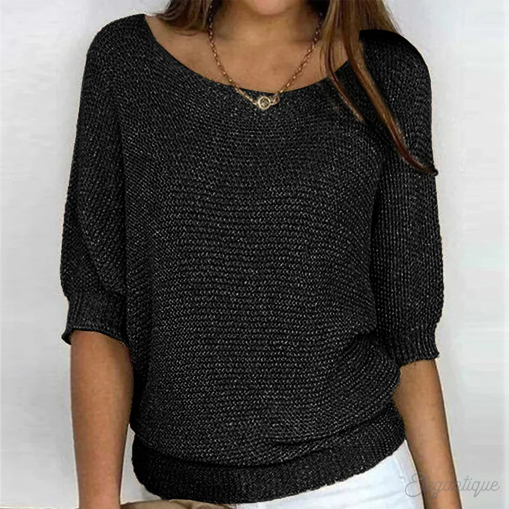 Rasia™ Stylish Cross Knit Pullover