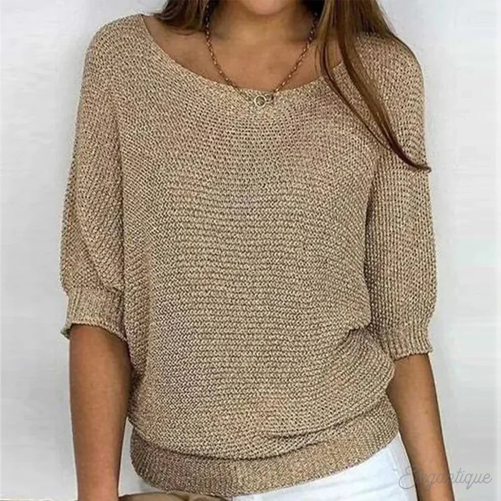 Rasia™ Stylish Cross Knit Pullover